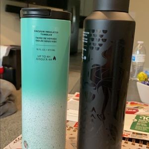 Starbucks insulated hot cup and cold bottle